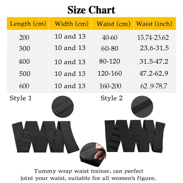 Waist Bandage Wrap Trimmer Belt Waist Trainer Body Shapewear Tummy Woman Flat Belly Slimming Gain Postpartum Sheath Belt Corset - PADMAAUK